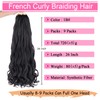 Leeven 9 Packs French Curly Braiding Hair Loose Wavy 26