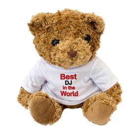 NEW - BEST DJ IN THE WORLD - Teddy Bear - Cute Soft Cuddly - Award Gift Present Birthday Xmas