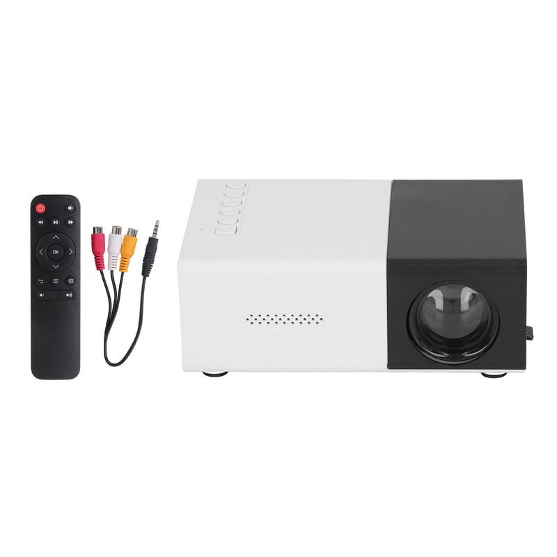 Mini Projector Built in Speakers Diffuse Reflection Imaging Black 1080P