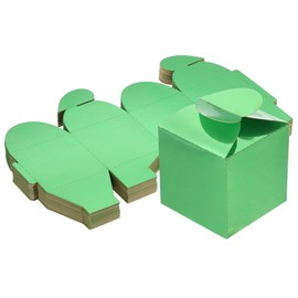PATIKIL 2.48x2.48x3.15 Inch Favor Boxes, 50 Pcs Candy Party Gift Boxes for Wedding Mother's Day Easter Anniversary Christmas Graduation Celebration, Reflective Green