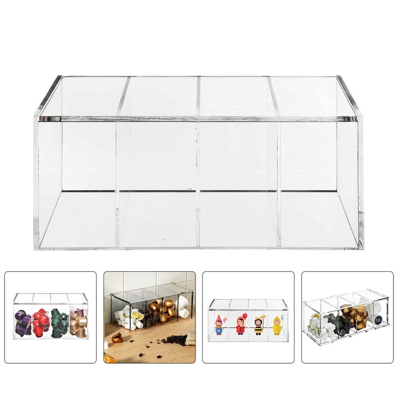 STOBAZA Multifunctional Acrylic Storage Box with Compartments Space-Saving Organizer for