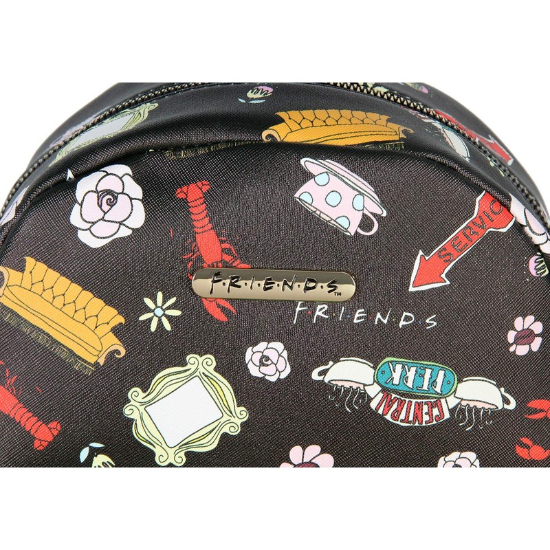 Bioworld Friends TV Show Allover Toss Print Faux Saffiano Leather