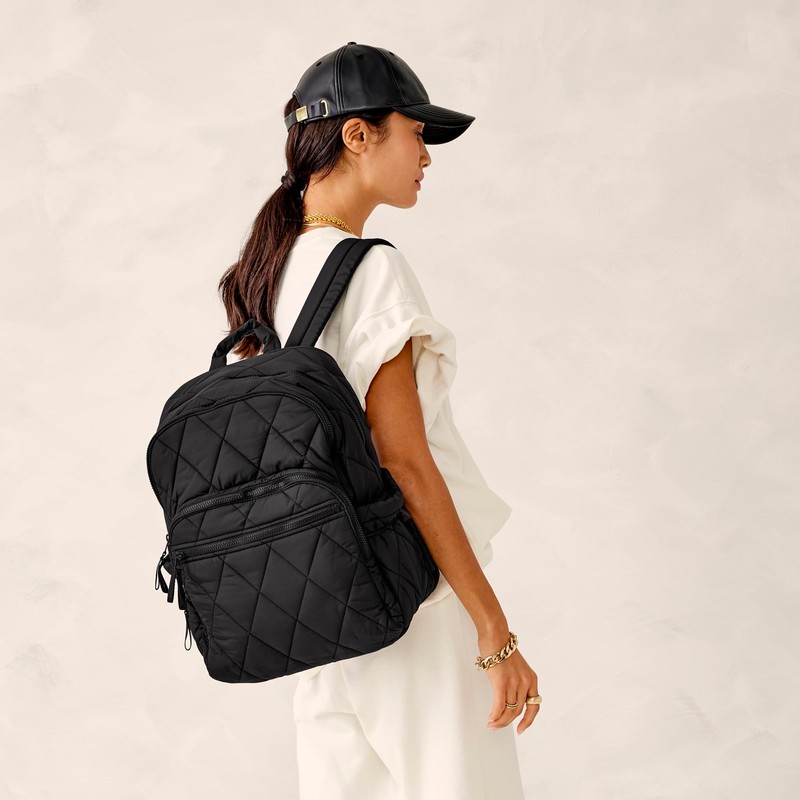 Vera Bradley Women's Nylon Large Bancroft Backpack, Moonless Night, One