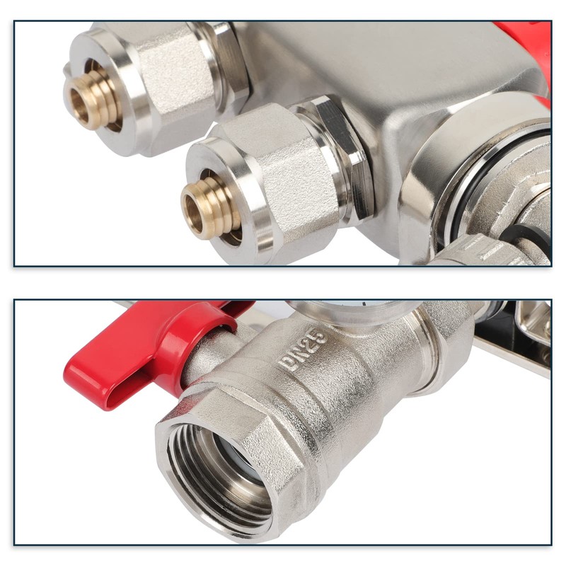 GCCSJ 4 Loops PEX Manifold Radiant Floor Heating Set Stainless