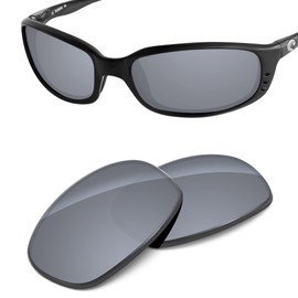 Tintart Performance Replacement Lenses Compatible with Costa Del Mar Brine Polarized-Silver Metallic