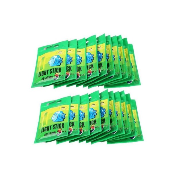 TAVICE 50 Pcs Chemical Light Fishing Fluorescent Glow Stick Clip