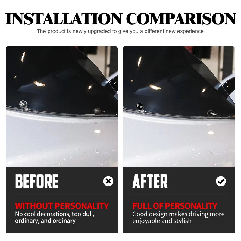 HDBUBALUS 4x Impaler Spike Windshield Aluminum Wind Screen Bolt Kit