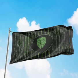 Anonymous Hacker Mask Guy Fawkes Flag Banner - Scripting Kali Cybersecurity Coding Gamming 3x5 Feet Hacker Community Flag - Double Stitched Vivid Color Hacktivists Flag for Hiking, Events,Camping