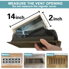 Floor Register Cover Trap, Floor Air Vent Cover Screen for Home Air Vent Filters 5-Pack Floor Vent Mesh Filters Net Trap (2 x 14 Inch)