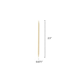 Party Essentials Bamboo Wooden Party Toothpicks/Skewers For Appetizers, Olive, Barbecue, Fruit, Teeth Cleaning, 2.6", 1500-Piece, Natural