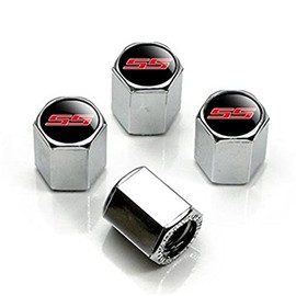 yzyshangmao SS Logo Zinc Alloy Chrome Tire Valve Caps (Silver)