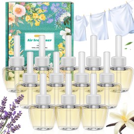 SCENTORINI Duftölflakon Nachfüller, Kompatibel Mit Air Wick und Glade Duftstecker, 12 x 19 ML, Lavendel, Leinen, Vanille Duft, Raumduft Lufterfrischer, Raum Duftöl