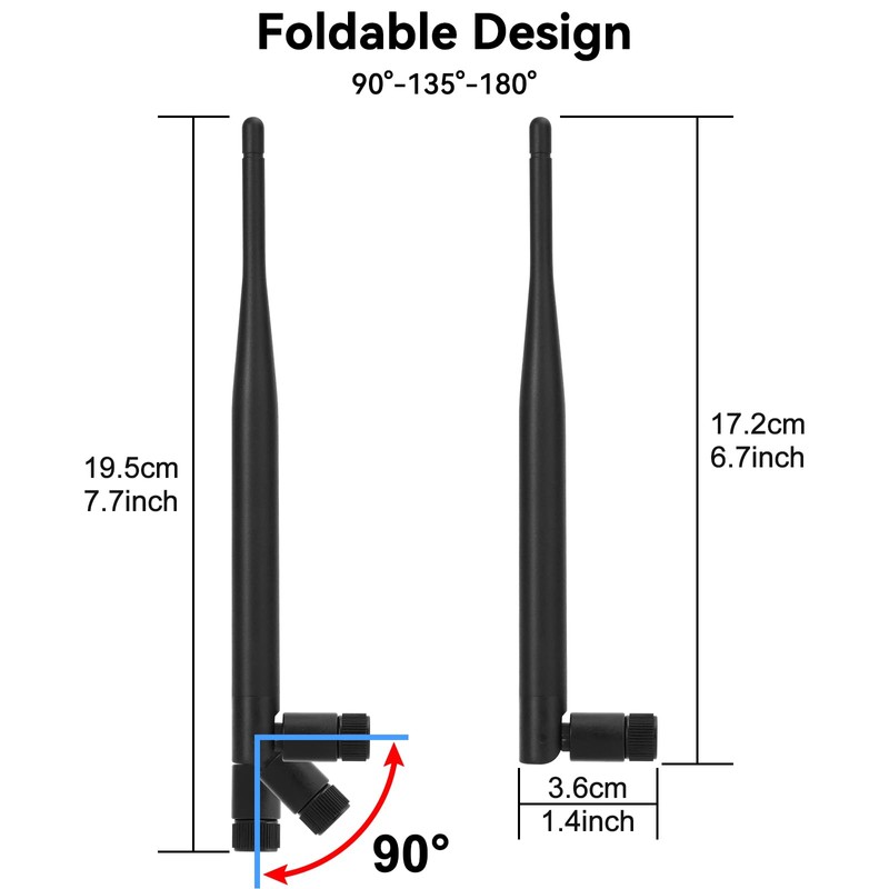 YELUFT 2pcs 868MHz LoRa Antenna 5dBi Gain Omnidirectional SMA Connector
