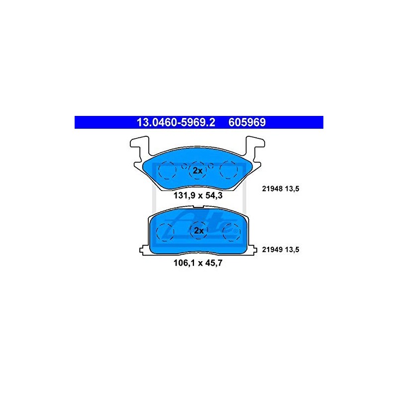 ATE 13046059692 Disc Brake Shoe Set