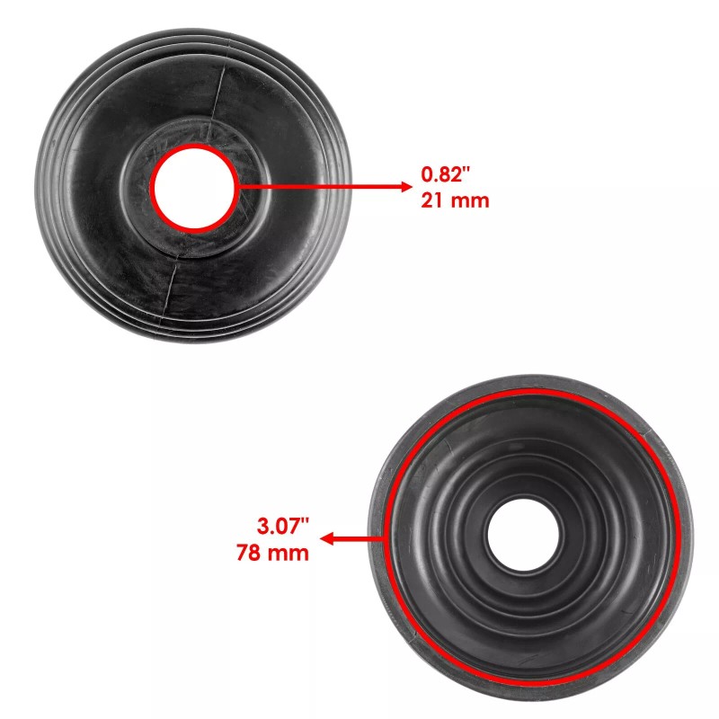 Caltric 2 Rear Axle Outer Inner CV Boot Kit for