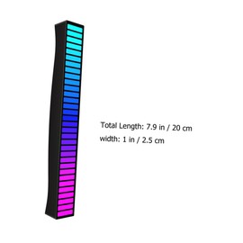 Totority 2pcs Rhythm Lamp RGB Sound Activated Atmosphere Light Ornament Tripod Bracket USB Powered Compact Design for Car Interior Music Space-Saving Night Light