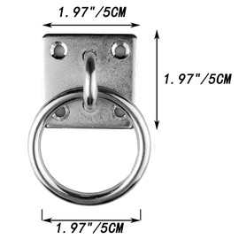 AiliStar New Cross Tie Rings for Horse Wall Mount Horse Horse Tie Rings 2 Inches Width Made of Metal