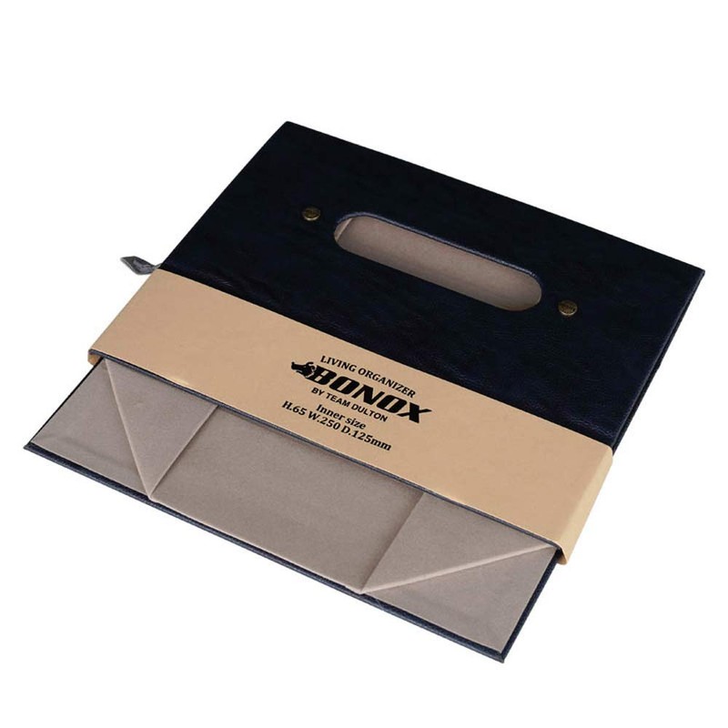Dulton H20-0155NB Cover, Fall Double Tissue Box, Navy, Height 3.0