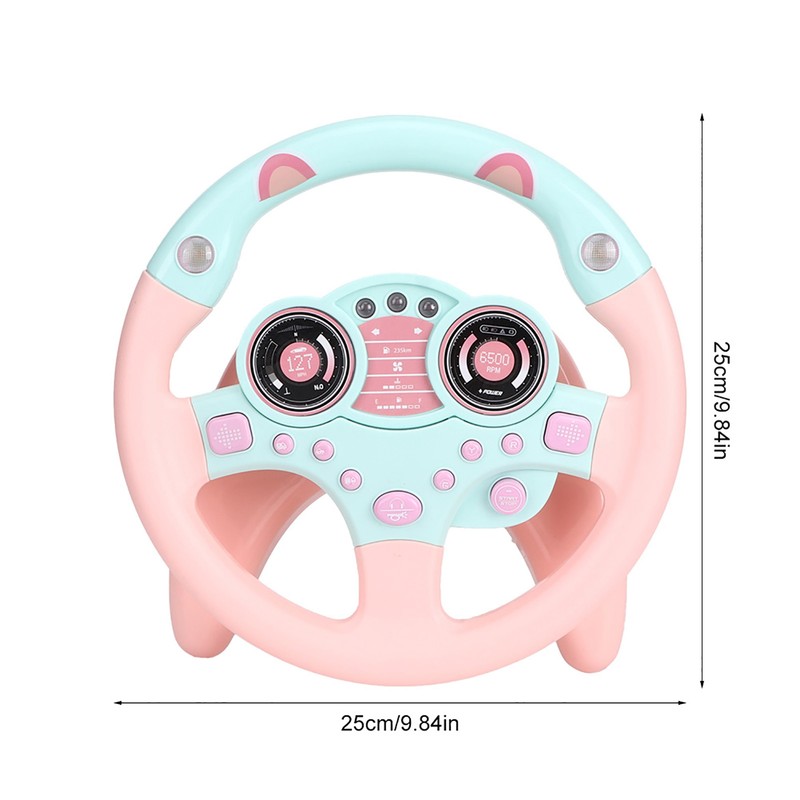 CO Driver Simulated Steering Wheel Pink Educational Driving Simulation Toy