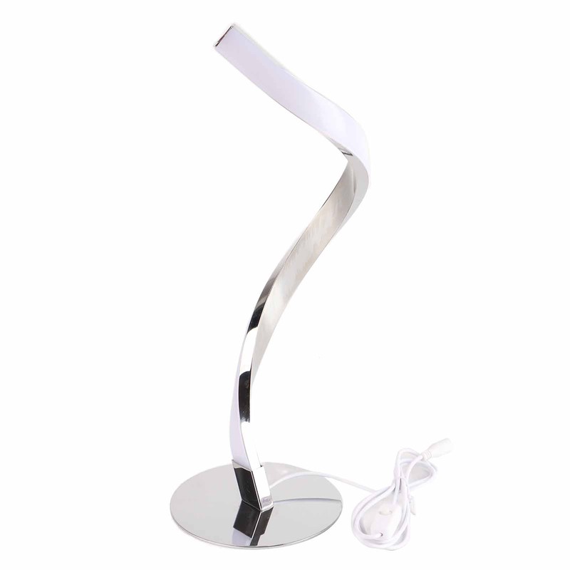 SShaped LED Spiral Table Lamp Reading Light Small Night Light