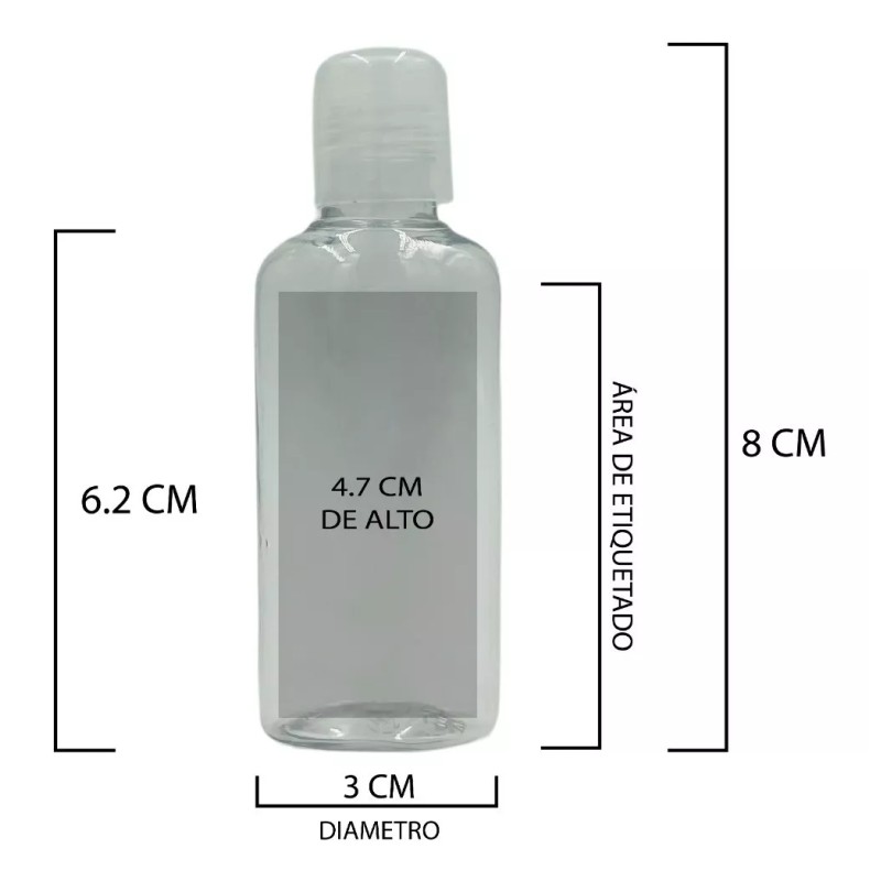 Xena Porta Gel Antibacterial Oval 30 Ml Vacio X 100