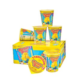 Korean Bros Cheese Tteokbokki Cups (6 Pack) - Instant Tteokbokki Rice Cakes, Korean Street-Style Snack or Meal
