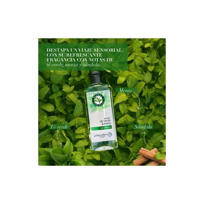 Shampoo Herbal Essences Detox Té verde & menta 400 ml