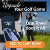 Groove Low Golf Towel with Magnet, Metal Clip and Brush