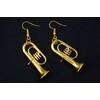 Miniblings Earrings Plated Tenor Horn Tuba Jazz Orchestra Tubas with
