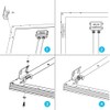 Renogy Solar Panel Mounting Curved Z Bracket-Set of 4 for
