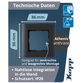 Kopp Athenis 402115061 Cover, 1-Way Frame