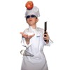 CHEFSKIN Kids Children Set Apron+ Hat M Fits 7-12 White