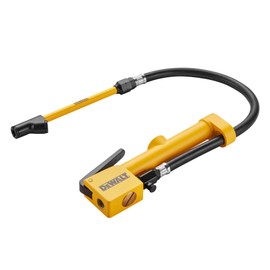 DEWALT Sight Glass Inflator with Bleeder Valve and Dual Head Straight Chuck, 15 "Premium Rubber Hose for Efficient Tire Inflation and Pressure Monitoring