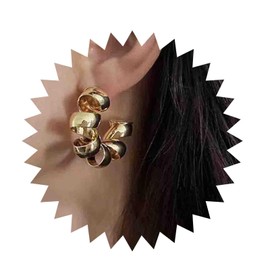 Sttiafay Vintage Exaggerated Irregular Circle Earrings Twist Hoop Earrings Twisted Rope Round Earrings Gold Circle Hoop Dangle Earrings Jewelry for Women