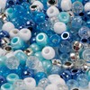 Elsa's Pony Bead Mix 200 Pieces Mixed Blue Beads Size