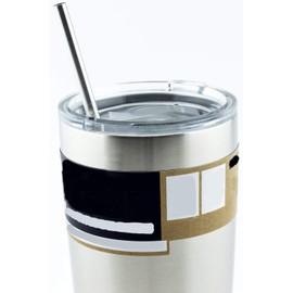 4 Stainless Steel Drinking Straws fits Yeti Tumbler Rambler Cups - CocoStraw Brand - for 20 oz