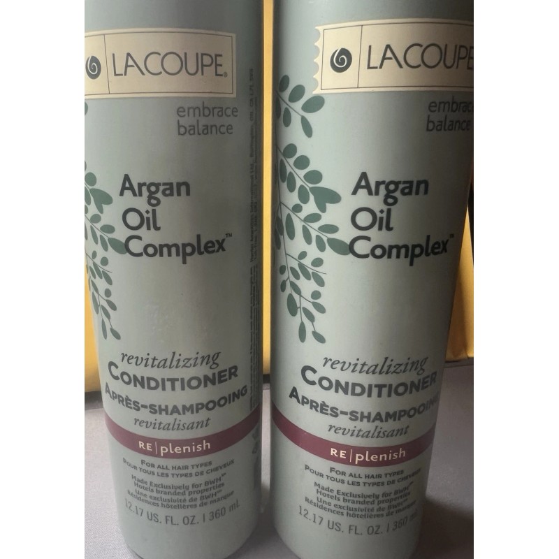 Lacoupe 2 Bottles LaCoupe Argan Oil Complex Revitalizing CONDITIONER 12.17oz