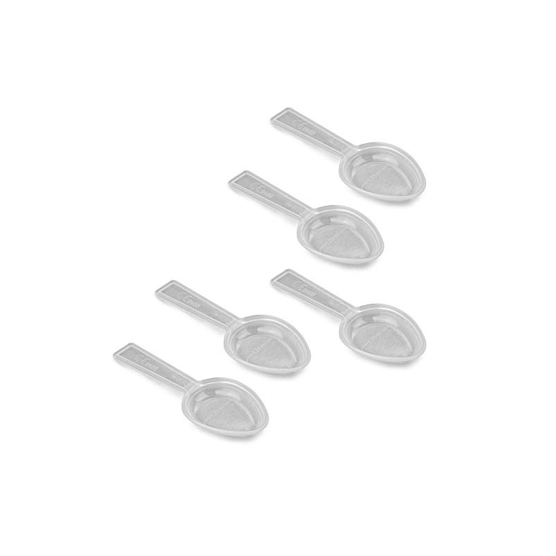 5 x Plastic Measuring Spoons / Dosing Spoons - 5