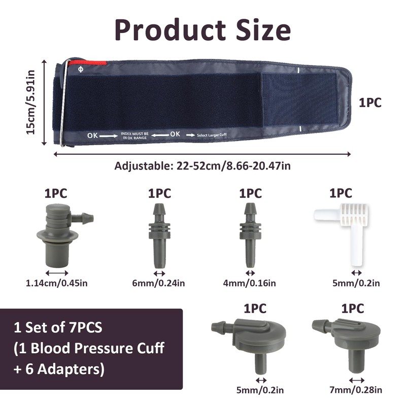 Extra Large Blood Pressure Cuff, 22-52CM Compatible with Omron and