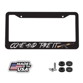 BLVD Come And Take it 2nd Amendment Firearm Gun Liberty  Car License Plate Frame