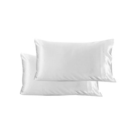Hairworthy Silk Pillowcase for Hair and Skin - White Queen Silk Pillowcase 2-Pack 51x76 cm - 100% Mulberry Silk Pillow Case Set of 2 with Envelope Closure