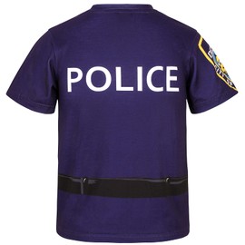 Funny World Policeman Kids Costume Boys Police Officer Costume Medium, Blue