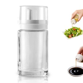 Small Glass Oil and Vinegar Dispenser Bottles - 3.4oz - Leakproof, Perfect for Kitchen Use