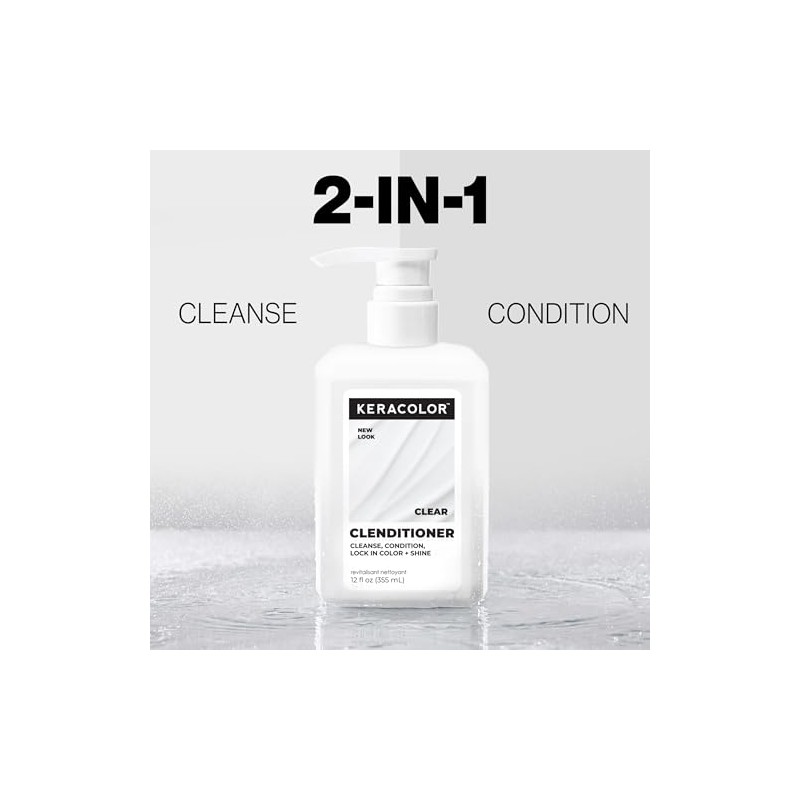 Keracolor Clenditioner - Prevents Color Fade - Keratin Infused, 12