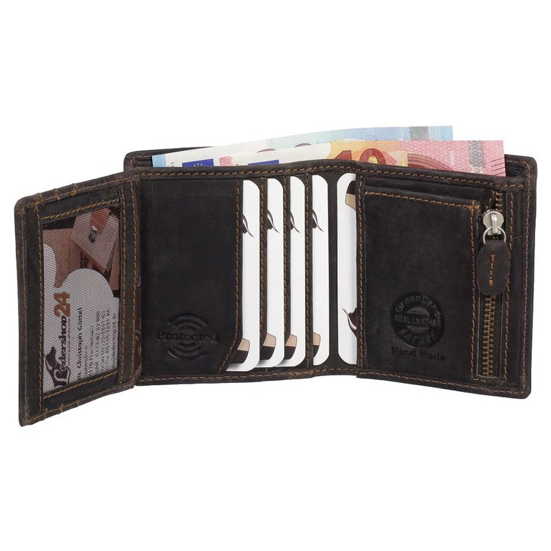 Small Luxury Leather Mini Wallet with RFID Protection - Space