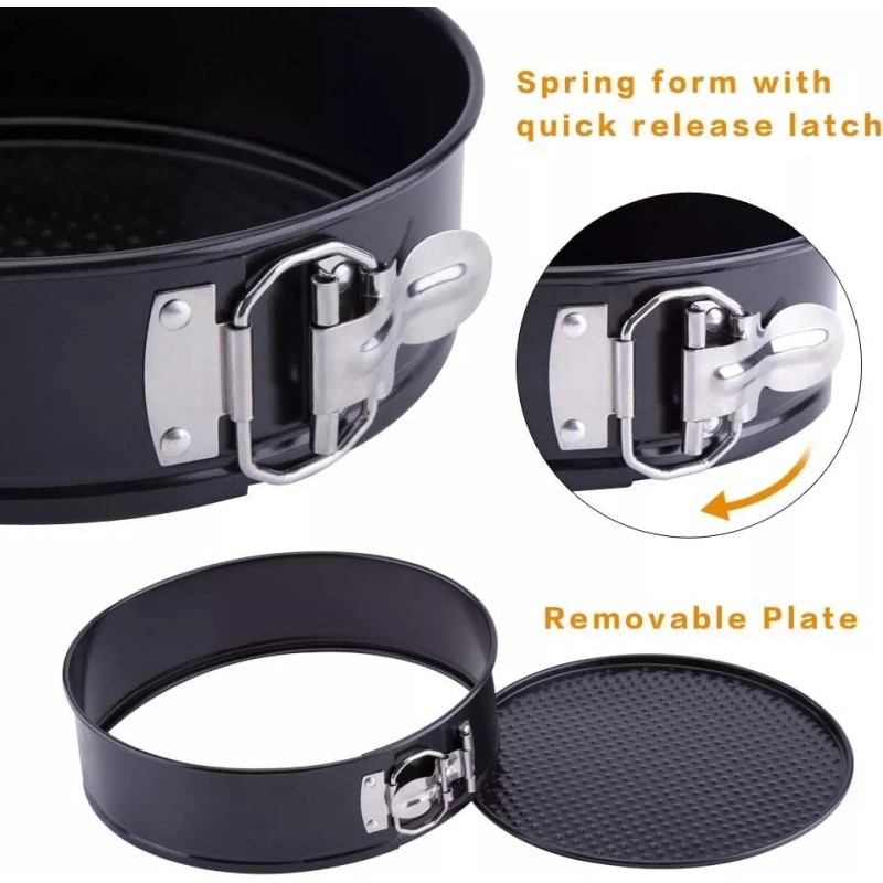 MARZSEFLO Moldes Pasteles Repostería Desmontables Para Tartas 3 Piezas