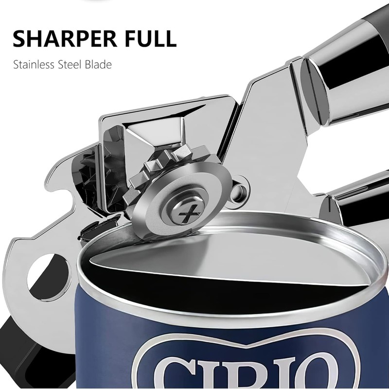 FEISHIONG Can Opener Manual,Handheld Can Openers with Big Effort-Saving Knob,Manual