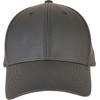 Flexfit Synthetic Leather Alpha Shape Dad Cap Unisex Cap Black