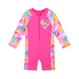 HUAANIUE Baby/Toddler Girl Swimsuit Long Sleeve Rashguard Swimwear CocoTree 2-3 T