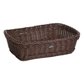 Saleen Multi-Purpose Basket, Suitable for Gastronomy, Rectangular, Plastic Fibre, Dark Brown